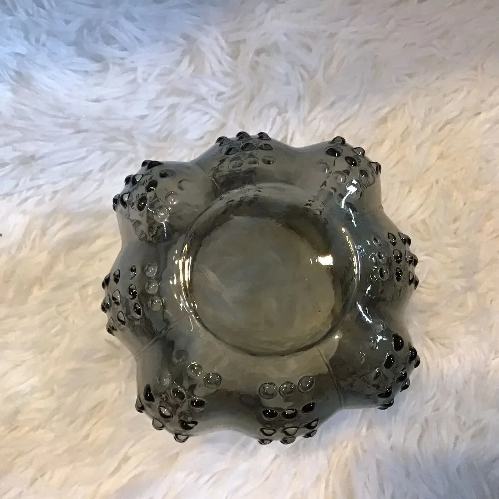 Smokey Black Cactus Vase Planter Candle Trinket Holder Southwestern Desert
